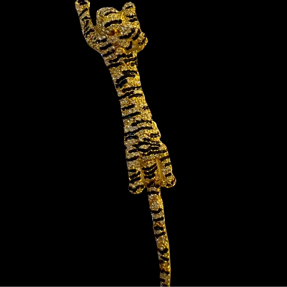 Golden Wildcat Elegance Brooch